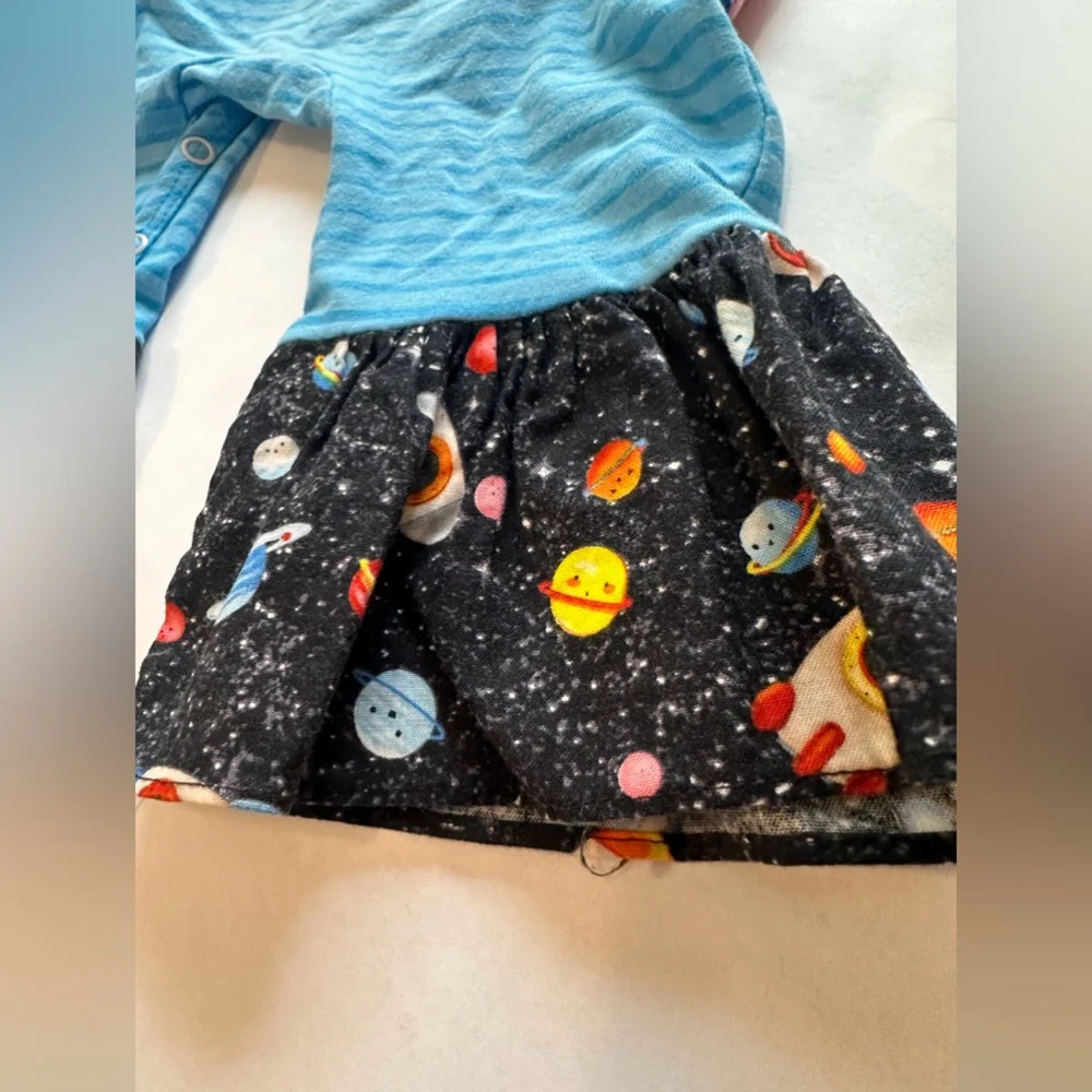 12M Ricrac & Ruffles Mystery Space Romper
